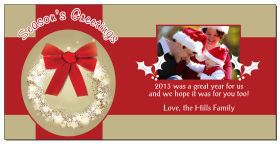 Christmas Large Red Bow Cards with photo 8